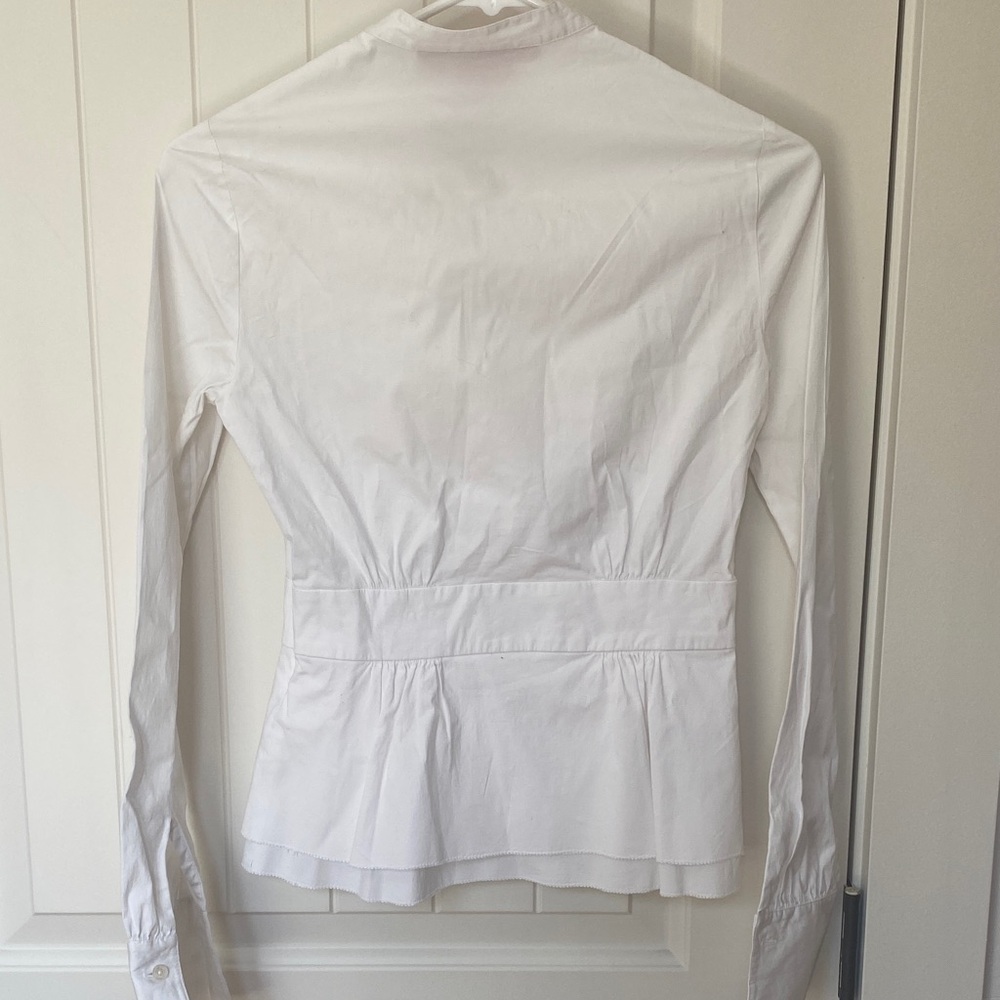 Tory Burch White Ruffled Blouse - Picture 3 of 3